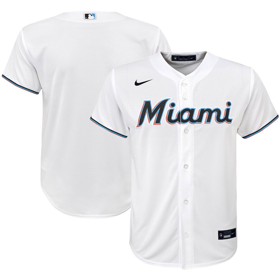 Miami Marlins Nike Youth Home 2020 MLB Team Jersey White